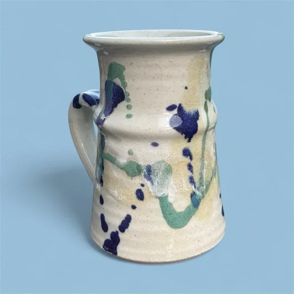 Bruce Larrabee Ceramic Large Mug Studio Pottery Hand Spun 70s - Picture 3 of 8